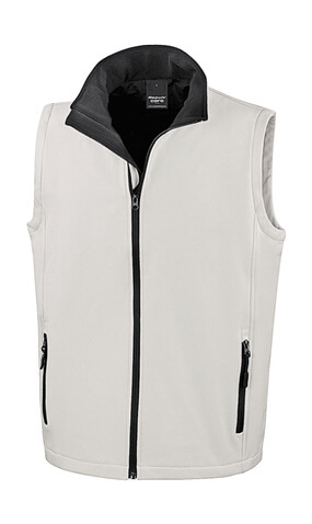 Result Men`s Printable Softshell Bodywarmer, White/Black, S bedrucken, Art.-Nr. 845330562
