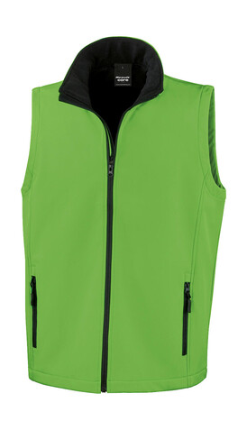 Result Men`s Printable Softshell Bodywarmer, Vivid Green/Black, 3XL bedrucken, Art.-Nr. 845335547