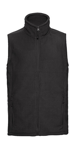 Russell Europe Men`s Gilet Outdoor Fleece, Black, XL bedrucken, Art.-Nr. 846001016
