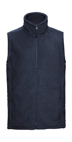 Russell Europe Men`s Gilet Outdoor Fleece, French Navy, L bedrucken, Art.-Nr. 846002015