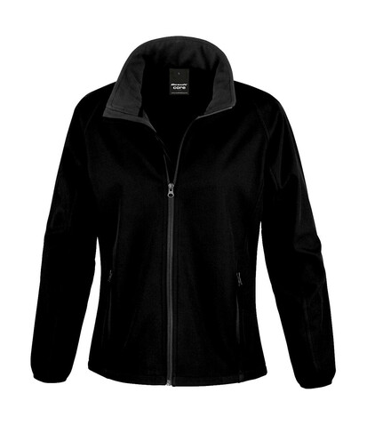 Result Ladies` Printable Softshell Jacket, Black/Black, 2XL (18) bedrucken, Art.-Nr. 848331777