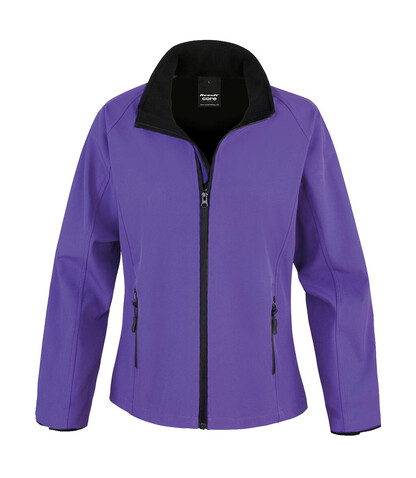Result Ladies` Printable Softshell Jacket, Purple/Black, XS (8) bedrucken, Art.-Nr. 848333712