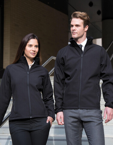 Result Ladies` Printable Softshell Jacket, White/Black, XS (8) bedrucken, Art.-Nr. 848330562