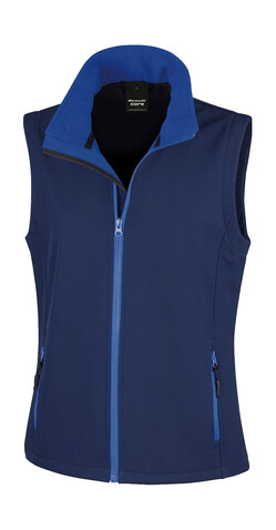 Result Women`s Printable Softshell Bodywarmer, Navy/Royal, XS (8) bedrucken, Art.-Nr. 849332372