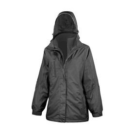Result Ladies` 3-in-1 Journey Jacket, Black/Black, XS (8) bedrucken, Art.-Nr. 851331772 Result Ladies` 3-in-1 Journey Jacket, Black/Black, XS (8) bedrucken, Art.-Nr. 851331772