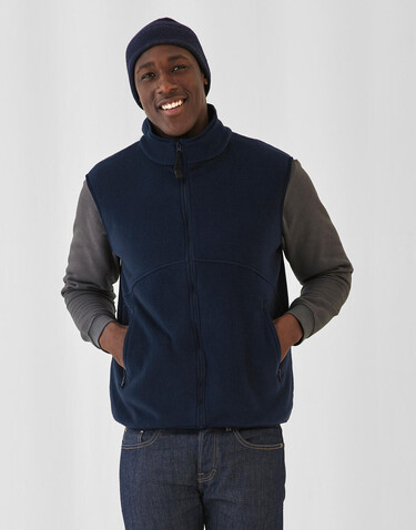 B &amp; C Traveller+ Bodywarmer Fleece, Black, XS bedrucken, Art.-Nr. 864421012