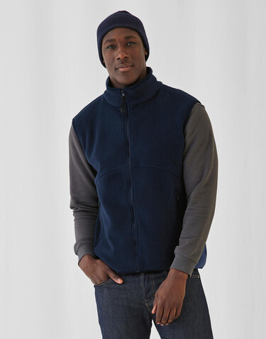 B &amp; C Traveller+ Bodywarmer Fleece, Black, XS bedrucken, Art.-Nr. 864421012