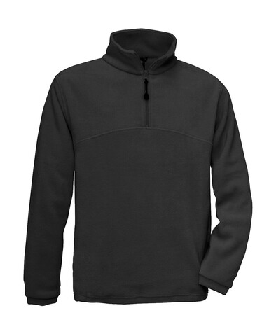 B &amp; C Highlander+ 1/4 Zip Fleece Top, Black, XS bedrucken, Art.-Nr. 865421012