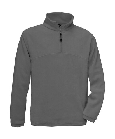 B &amp; C Highlander+ 1/4 Zip Fleece Top, Charcoal, M bedrucken, Art.-Nr. 865421304