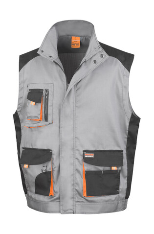 Result LITE Gilet, Grey/Black/Orange, XS bedrucken, Art.-Nr. 868331821