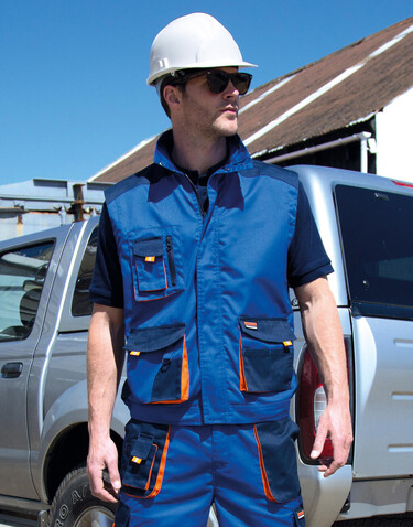 Result LITE Gilet, Black/Grey/Orange, M bedrucken, Art.-Nr. 868331973