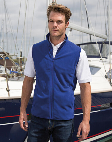 Result Micro Fleece Gilet, Royal, 2XL bedrucken, Art.-Nr. 869333007