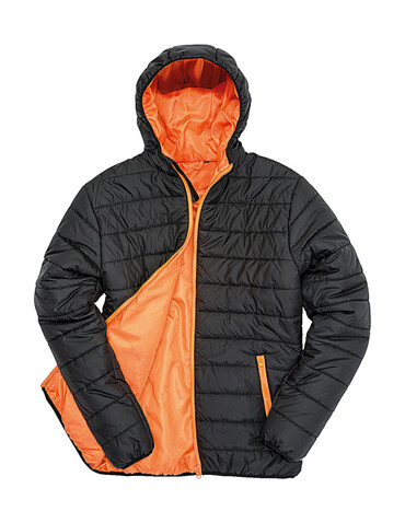 Result Soft Padded Jacket, Black/Orange, S bedrucken, Art.-Nr. 872331783