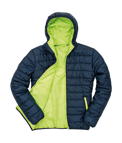 Result Soft Padded Jacket, Navy/Lime, XS bedrucken, Art.-Nr. 872332562