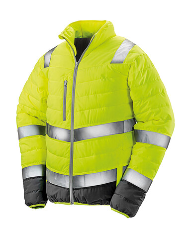 Result Soft Padded Safety Jacket, Fluo Yellow/Grey, L bedrucken, Art.-Nr. 876336755 Result Soft Padded Safety Jacket, Fluo Yellow/Grey, L bedrucken, Art.-Nr. 876336755