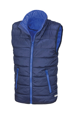 Result Junior/Youth Padded Bodywarmer, Navy/Royal, 2XL (13-14) bedrucken, Art.-Nr. 879332377