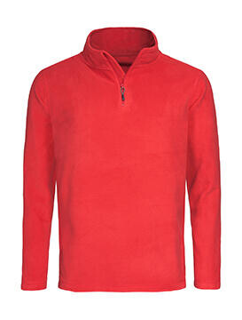 Stedman Fleece Half-Zip, Scarlet Red, 2XL bedrucken, Art.-Nr. 881054027