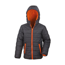 Result Junior/Youth Soft Padded Jacket, Black/Orange, 2XS (2-3) bedrucken, Art.-Nr. 881331781 Result Junior/Youth Soft Padded Jacket, Black/Orange, 2XS (2-3) bedrucken, Art.-Nr. 881331781