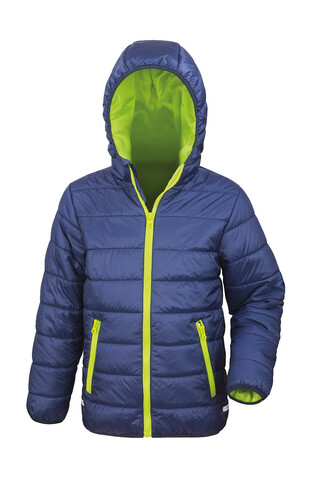 Result Junior/Youth Soft Padded Jacket, Black/Orange, 2XS (2-3) bedrucken, Art.-Nr. 881331781