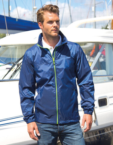 Result HDI Quest Lightweight Stowable Jacket, Black/Orange, XS bedrucken, Art.-Nr. 889331782