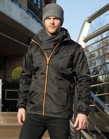 Result HDI Quest Lightweight Stowable Jacket, Navy/Lime, L bedrucken, Art.-Nr. 889332565