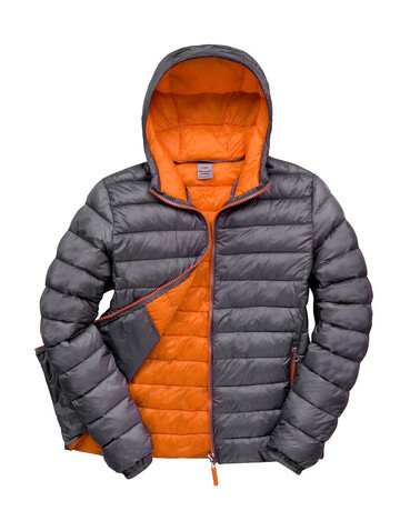 Result Snow Bird Hooded Jacket, Grey/Orange, XL bedrucken, Art.-Nr. 891331626