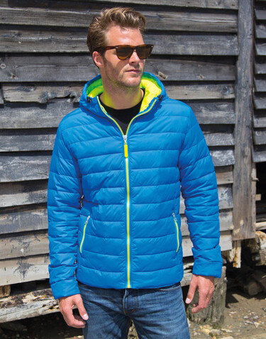 Result Snow Bird Hooded Jacket, Grey/Orange, S bedrucken, Art.-Nr. 891331623