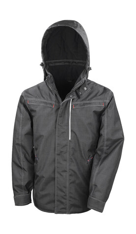 Result Denim Texture Rugged Jacket, Black, S bedrucken, Art.-Nr. 898331013