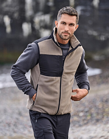 Tee Jays Mountain Fleece Bodywarmer, Deep Green/Black, 3XL bedrucken, Art.-Nr. 898545518