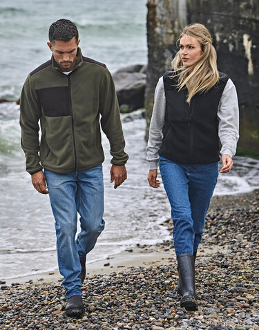 Tee Jays Mountain Fleece Bodywarmer, Black/Black, 3XL bedrucken, Art.-Nr. 898541778