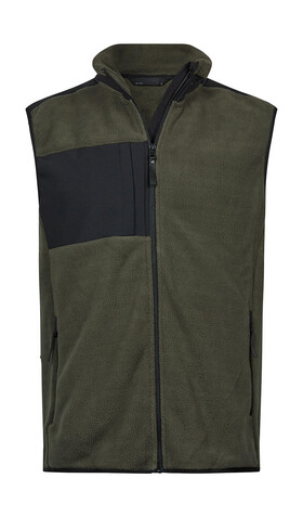 Tee Jays Mountain Fleece Bodywarmer, Deep Green/Black, 3XL bedrucken, Art.-Nr. 898545518