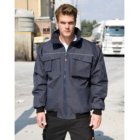 Result Work-Guard Sabre Pilot Jacket, Black, XS bedrucken, Art.-Nr. 900331012