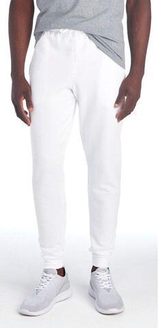 Jerzees NuBlend Pocketed Jogger Sweatpants, White, S bedrucken, Art.-Nr. 900370003