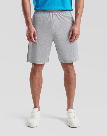 Fruit of the Loom Iconic 195 Jersey Shorts, Heather Grey, L bedrucken, Art.-Nr. 901011235