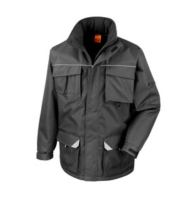 Result Work-Guard Sabre Long Coat, Black, XS bedrucken, Art.-Nr. 901331012