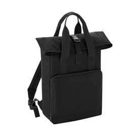 Bag Base Recycled Twin Handle Roll-Top Backpack, Black, One Size bedrucken, Art.-Nr. 903291010 Bag Base Recycled Twin Handle Roll-Top Backpack, Black, One Size bedrucken, Art.-Nr. 903291010