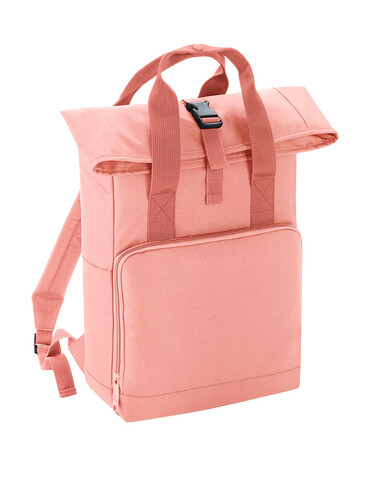 Bag Base Recycled Twin Handle Roll-Top Backpack, Blush Pink, One Size bedrucken, Art.-Nr. 903294320