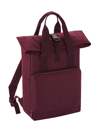Bag Base Recycled Twin Handle Roll-Top Backpack, Burgundy, One Size bedrucken, Art.-Nr. 903294480