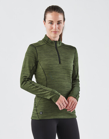 StormTech Women`s Base Thermal 1/4 Zip, Earth Green, L bedrucken, Art.-Nr. 904185065