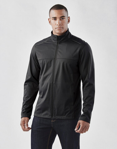 StormTech Men`s Greenwich Softshell, Black, 2XL bedrucken, Art.-Nr. 905181017