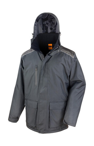 Result Work-Guard Vostex Long Coat, Black, S bedrucken, Art.-Nr. 905331013
