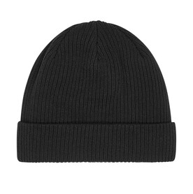 Beechfield Organic Cotton Beanie, Black, One Size bedrucken, Art.-Nr. 905691010