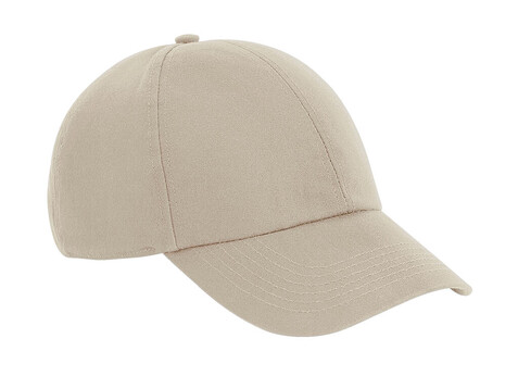 Beechfield Organic Cotton 6 Panel Cap, Sand, One Size bedrucken, Art.-Nr. 906697410
