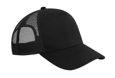 Beechfield Microknit Snapback Trucker, Black, One Size bedrucken, Art.-Nr. 907691010