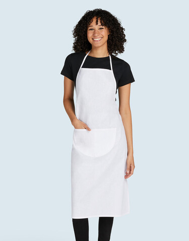 SG ACCESSORIES - BISTRO BUDAPEST Festival Apron with Pocket, White, One Size bedrucken, Art.-Nr. 909590000