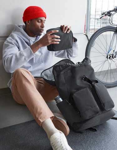 Quadra Stockholm Laptop Rucksack, Black, One Size bedrucken, Art.-Nr. 911301010