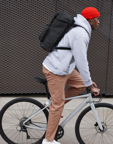 Quadra Stockholm Laptop Rucksack, Black, One Size bedrucken, Art.-Nr. 911301010