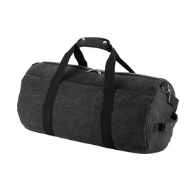 Bag Base Vintage Canvas Barrel Bag, Vintage Black, One Size bedrucken, Art.-Nr. 912291120 Bag Base Vintage Canvas Barrel Bag, Vintage Black, One Size bedrucken, Art.-Nr. 912291120