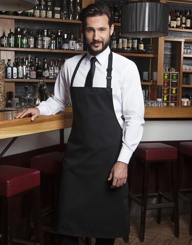 Karlowsky Bib Apron Basic, Navy, One Size bedrucken, Art.-Nr. 912672000