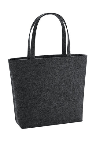 Bag Base Felt Shopper, Charcoal Melange, One Size bedrucken, Art.-Nr. 913291050